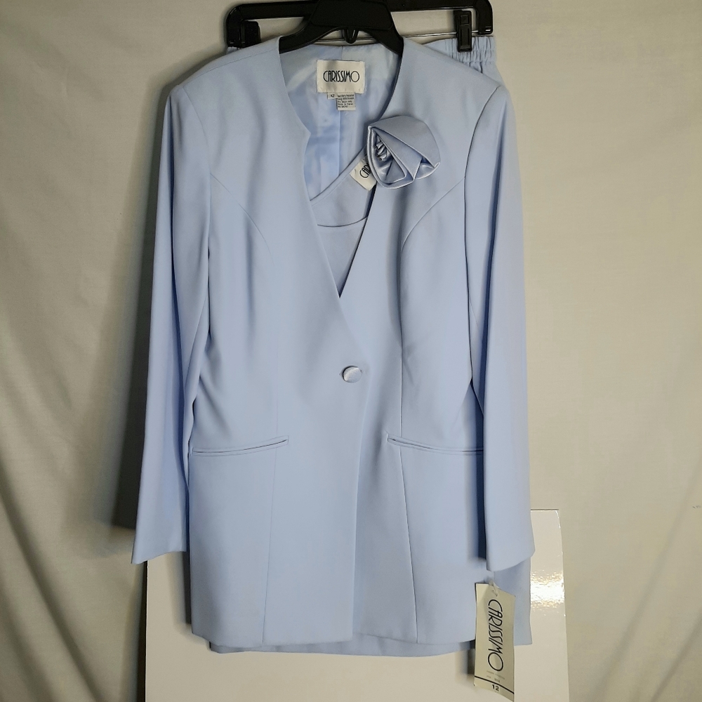 Carissimo Light Blue Suit Size 12